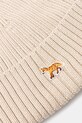 Doplnky Bavlnená čiapka Maison Kitsuné Baby Fox Beanie PW06103KT1140 béžová