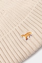 Аксесуари Бавовняна шапка Maison Kitsuné Baby Fox Beanie PW06103KT1140 бежевий