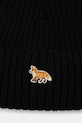 Doplňky Bavlněná čepice Maison Kitsuné Baby Fox Beanie PW06103KT1140 černá