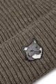 Doplnky Vlnená čiapka Maison Kitsuné Fox Head Large Beanie PM06112KT1022 zelená