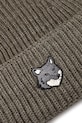 Аксесуари Вовняна шапка Maison Kitsuné Fox Head Large Beanie PM06112KT1022 зелений