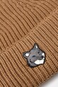 Doplnky Vlnená čiapka Maison Kitsuné Fox Head Large Beanie PM06112KT1022 hnedá