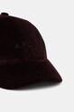 A.P.C. czapka z daszkiem bawełniana casquette charlie brązowy COHHO.M24069