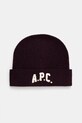 Вълнена шапка A.P.C. bonnet axel вълна виолетов WVBDK.M25111