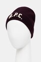 Вълнена шапка A.P.C. bonnet axel WVBDK.M25111 виолетов AW25