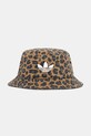adidas Originals pălărie din bumbac Leo B H cu modele maro JX0603