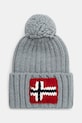 Шапка с вълна Napapijri Semiury 5 шарен сив NP0A4GKBI841