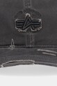 Alpha Industries czapka z daszkiem bawełniana 258901.03 szary AW25