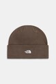 The North Face czapka Norm Beanie aplikacja brązowy NF0A5FW11OI1