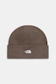 Σκούφος The North Face Norm Beanie απλικέ καφέ NF0A5FW11OI1