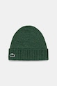 Lacoste czapka z dodatkiem wełny melanż zielony RB5995