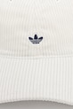 adidas Originals czapka z daszkiem sztruksowa JW8019 biały AW25