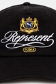 Puma czapka z daszkiem bawełniana PUMA x REPRESENT 26600 czarny AW25