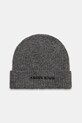 Anine Bing czapka z dodatkiem wełny elia melanż szary A.12.10621
