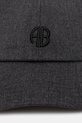 Anine Bing czapka z daszkiem wełniana jeremy A.12.11385 szary AW25