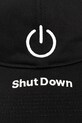 VETEMENTS czapka z daszkiem bawełniana Shut Down UH76CA790B czarny AW25