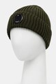 C.P. Company czapka wełniana RFCMAC739A005509A zielony AW25