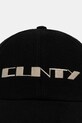 Rick Owens DRKSHDW czapka z daszkiem bawełniana Baseball Cap DA02E7478.BMOEM6 czarny AW25