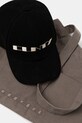 Rick Owens DRKSHDW czapka z daszkiem bawełniana Baseball Cap DA02E7478.BMOEM6 czarny