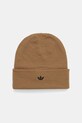 adidas Originals czapka Adicolor Cuff aplikacja brązowy JW1115