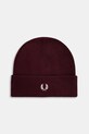 Fred Perry czapka z wełną gładkie bordowy C8161