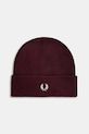 Шапка с шерстью Fred Perry гладкий бордо C8161