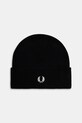Fred Perry czapka z wełną gładkie czarny C8161
