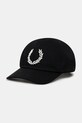 Fred Perry czapka z daszkiem bawełniana bawełna czarny HW1294