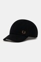 Fred Perry czapka z daszkiem bawełniana gładkie czarny HW6726
