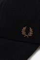 Fred Perry șapcă de baseball din bumbac HW6726 negru AW25