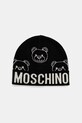 Moschino căciulă de lână cu modele negru M3321.65443