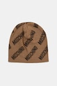 Moschino căciulă de lână cu modele maro M5859.60112