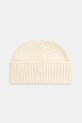 Вълнена шапка Lacoste изчистен бежов RB4163