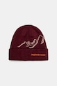 Peak Performance czapka z dodatkiem wełny aplikacja bordowy G79880