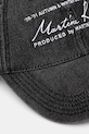 Martine Rose czapka z daszkiem jeansowa Signature 1134WP14002 czarny AW25