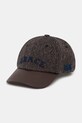 Wales Bonner czapka z daszkiem z dodatkiem wełny Grace Wool Cap wzorzyste brązowy UA25HA08.CO10.903