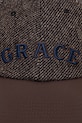 Wales Bonner cappello da baseball con lana Grace Wool Cap UA25HA08.CO10.903 marrone AW25