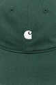 Pamučna kapa sa šiltom Carhartt WIP Madison Logo Cap I023750.36IXX zelena AW25