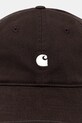 Бавовняна бейсболка Carhartt WIP Madison Logo Cap I023750.39GXX коричневий AW25