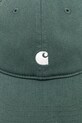 Памучна шапка с козирка Carhartt WIP W' Madison Logo Cap I034606.2OXXX зелен AW25