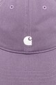 Carhartt WIP czapka z daszkiem bawełniana W' Madison Logo Cap I034606.38NXX fioletowy AW25