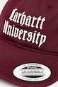 Βαμβακερό καπέλο του μπέιζμπολ Carhartt WIP Schooling Cap I035629.3DVXX μπορντό AW25