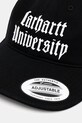 Pamučna kapa sa šiltom Carhartt WIP Schooling Cap I035629.K02XX crna AW25