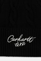 Akcesoria Carhartt WIP czapka z dodatkiem wełny Signature Cable Beanie I035464.1T8XX czarny