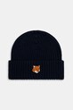 Maison Kitsuné czapka bawełniana Fox Head bawełna granatowy PM06111KT1140