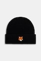 Maison Kitsuné czapka bawełniana Fox Head bawełna czarny PM06111KT1140