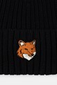 Akcesoria Maison Kitsuné czapka bawełniana Fox Head PM06111KT1140 czarny
