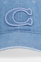 Coach czapka z daszkiem bawełniana 29CCN89 niebieski AW25