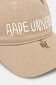 AAPE czapka z daszkiem bawełniana Main AAPCPM5314XXO beżowy AW25