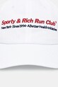 Sporty & Rich czapka z daszkiem bawełniana Run Club AC07964172WH01 biały AW25